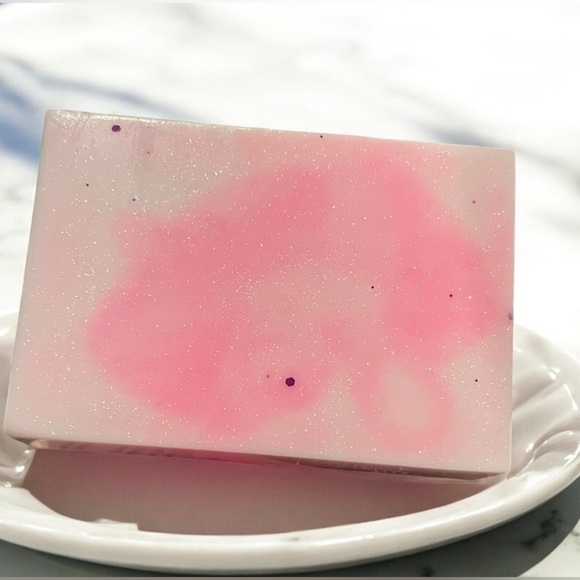 Cherry soap handmade breast cancer awareness 3x2in 6oz shea butter based - Picture 3 of 3